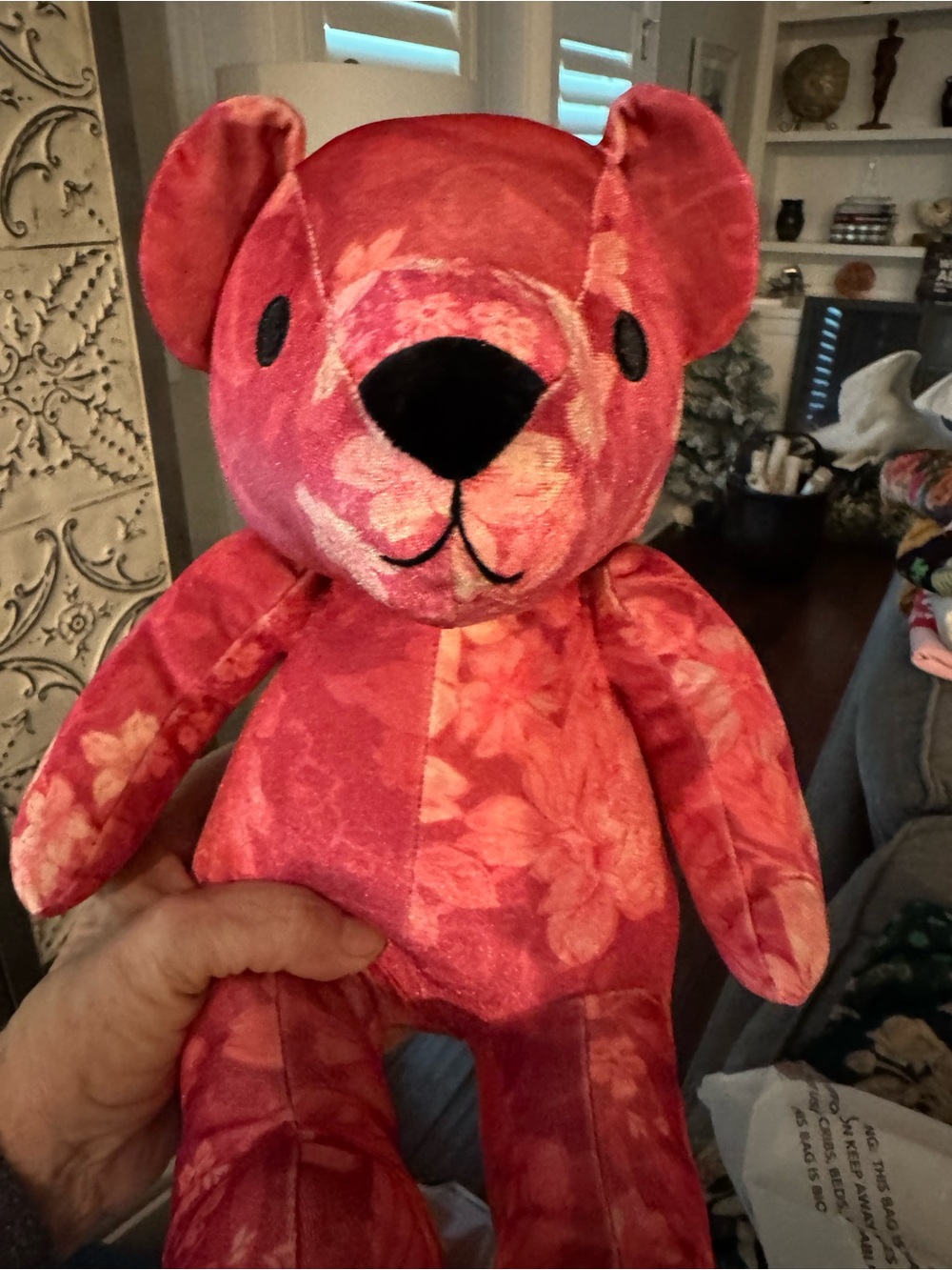 Johnny was pink bear